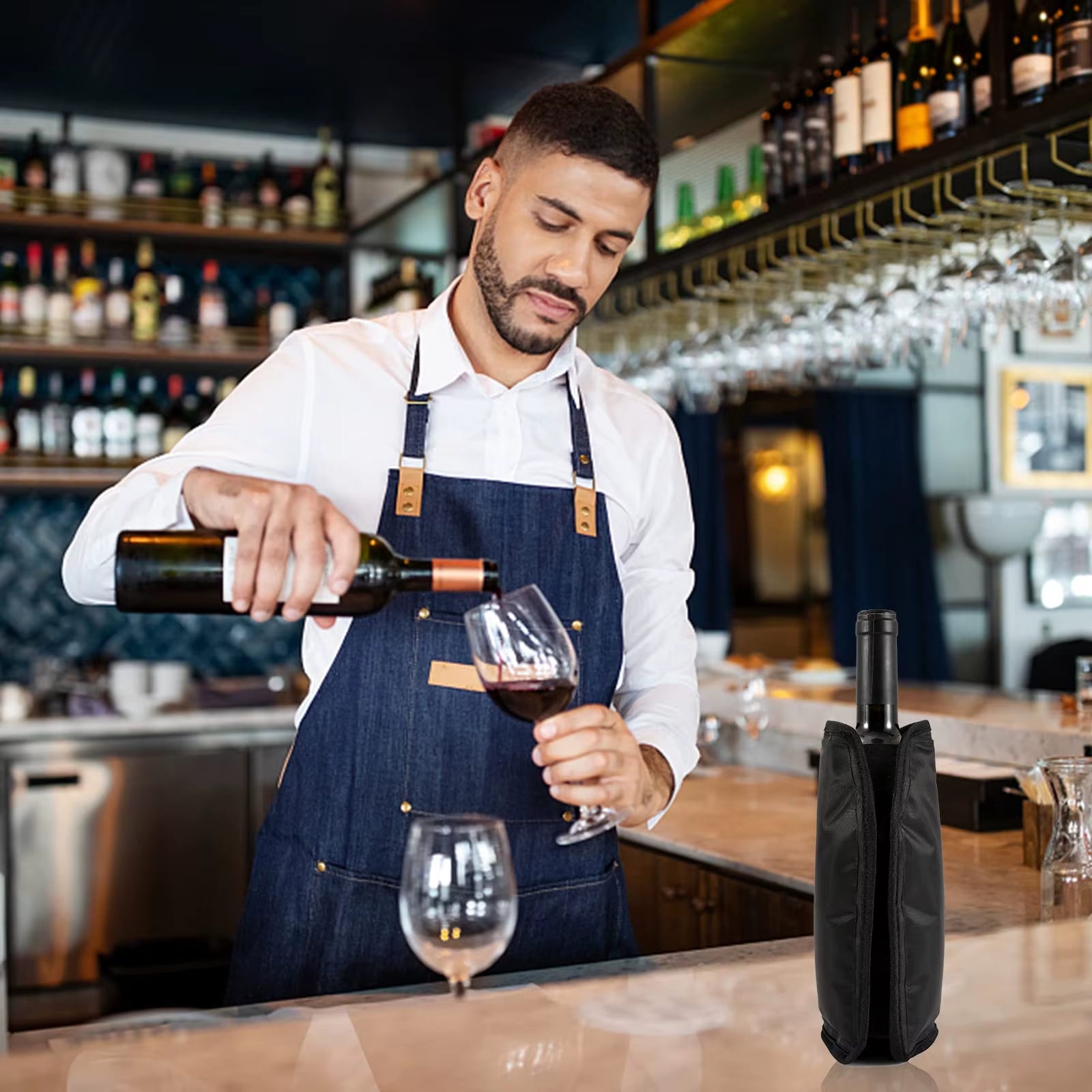 Wine Cooling Holder Ice Bag Jelly Picnic Beverage Nylon Wine Cooler Sleeve Soft Drink Rack Bar Tool Champagne Wine Bottle Covers