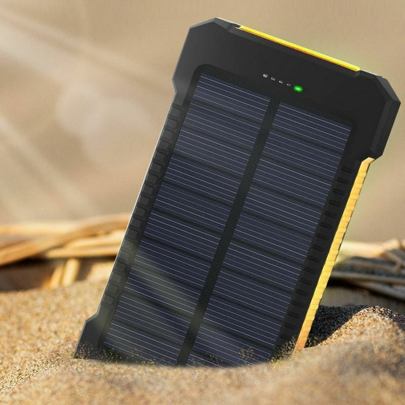 50000Mah Solar Power Bank Portable External Battery Dual USB Phone Charger