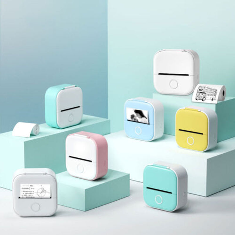 Mini Pocket Thermal Printer Bluetooth Wireless Photo Notes Inkless Sticker Paper