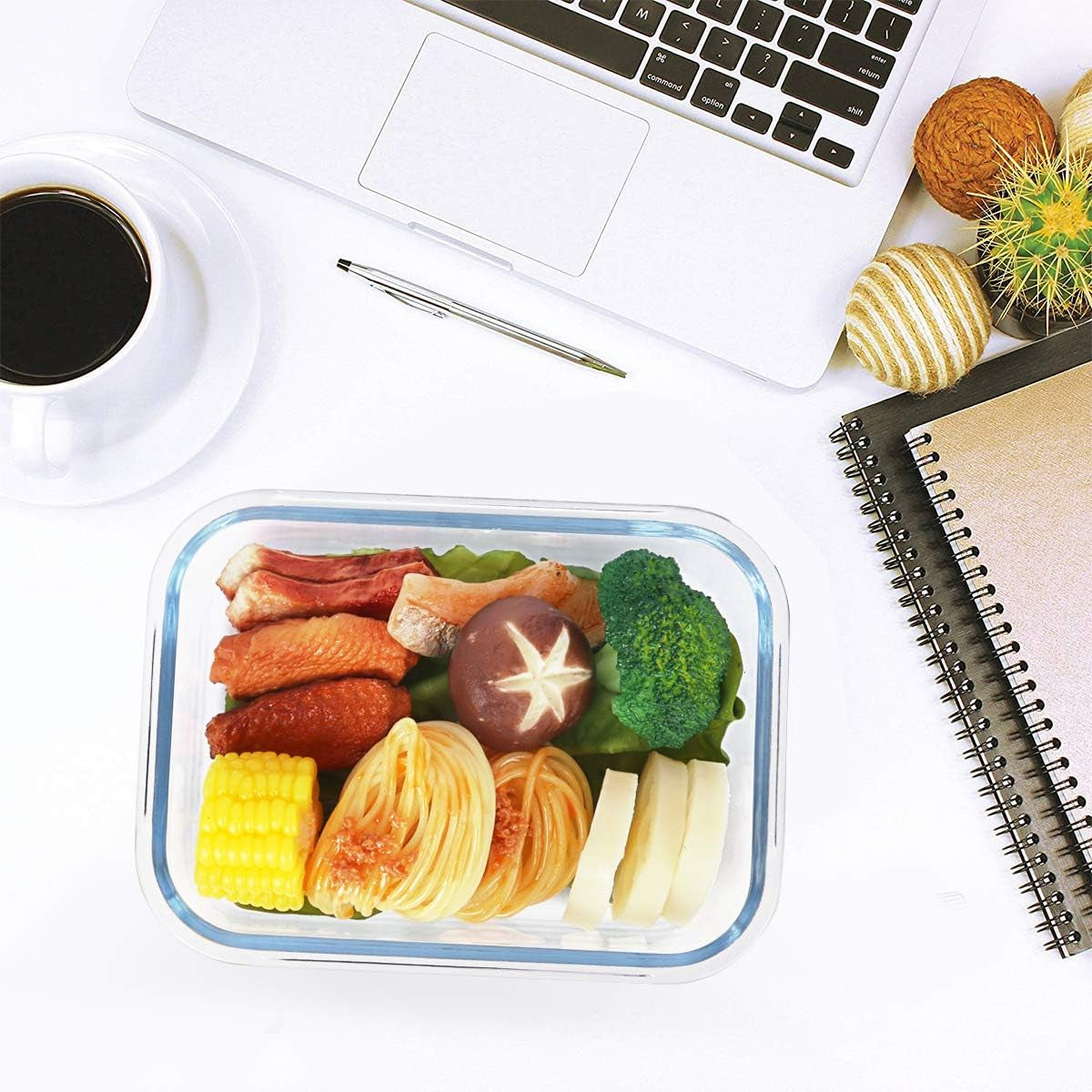 MCIRCO Glass Meal Prep Containers, 8 Packs of 30 Oz Airtight Glass Lunch Containers with Lids - Bpa-Free, Microwave, Oven, Freezer & Dishwasher Safe