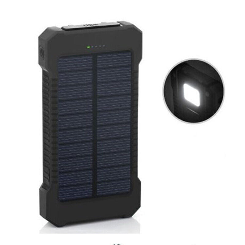 50000Mah Solar Power Bank Portable External Battery Dual USB Phone Charger