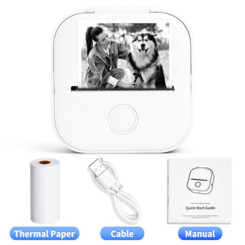 Mini Pocket Thermal Printer Bluetooth Wireless Photo Notes Inkless Sticker Paper