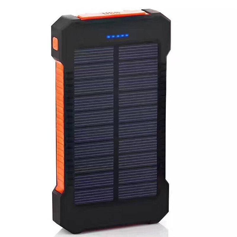 50000Mah Solar Power Bank Portable External Battery Dual USB Phone Charger