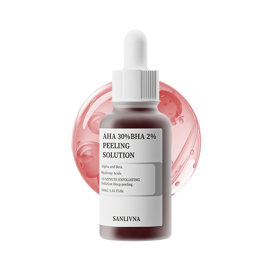 AHA 30%+BHA 2% Exfoliating Face Salicylic Acid Serum 10% Niacinamide + 1% Zinc, 10% Hexapeptide Serum Moisturizing Face Skincare