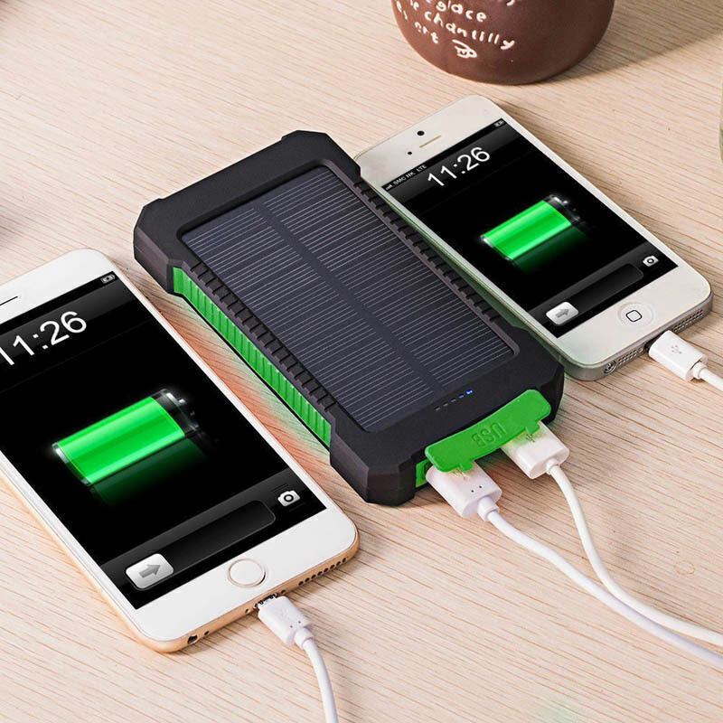 50000Mah Solar Power Bank Portable External Battery Dual USB Phone Charger
