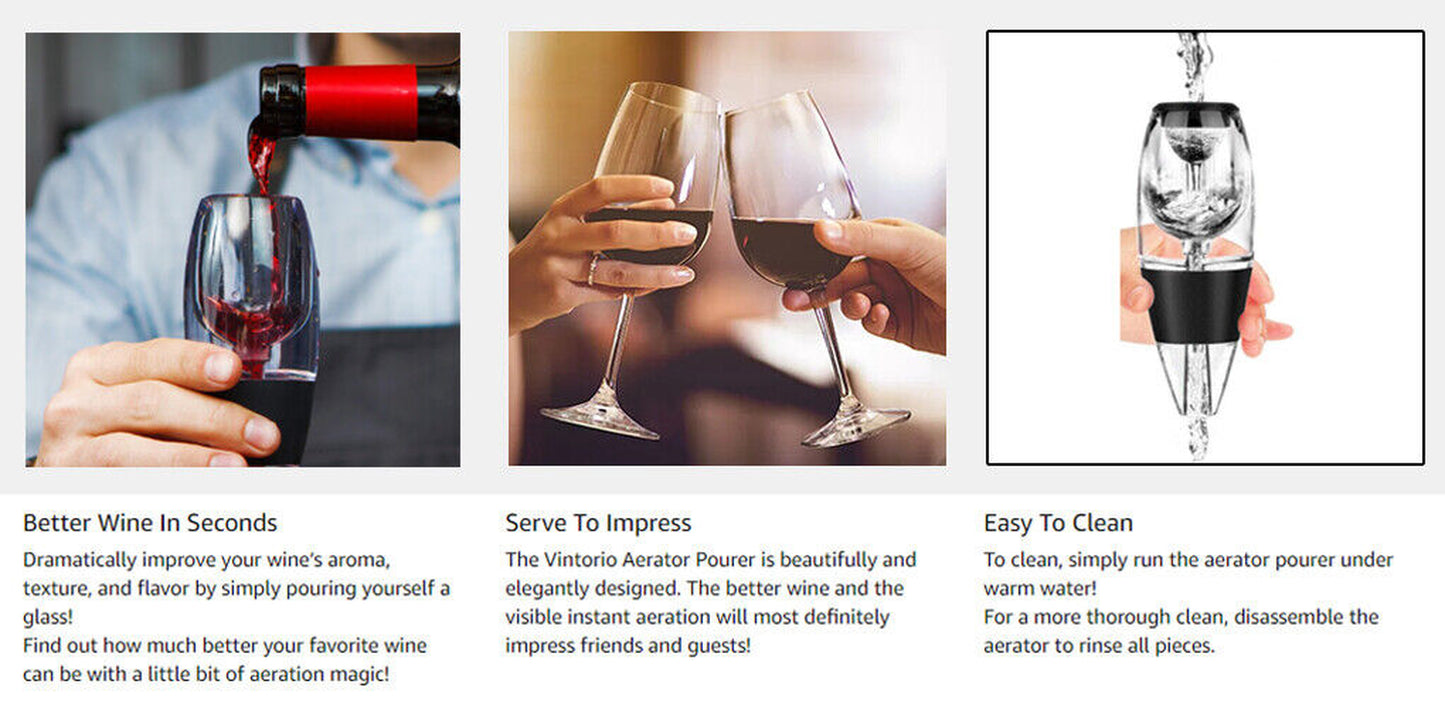 New Magic Decanter Essential Red Wine Aerator Sediment Filter Pouch