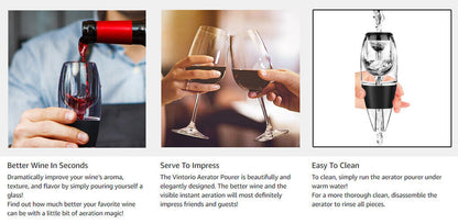 New Magic Decanter Essential Red Wine Aerator Sediment Filter Pouch