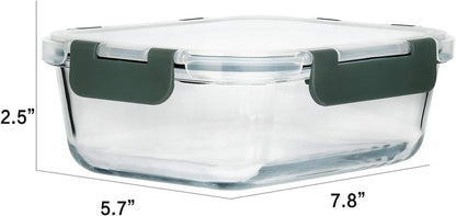 MCIRCO Glass Meal Prep Containers, 8 Packs of 30 Oz Airtight Glass Lunch Containers with Lids - Bpa-Free, Microwave, Oven, Freezer & Dishwasher Safe