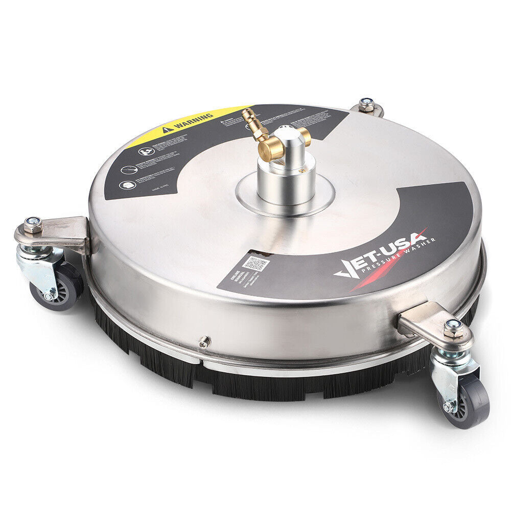 Jet-Usa 15" Pressure Washer Surface Cleaner Concrete Driveway Stainless Steel