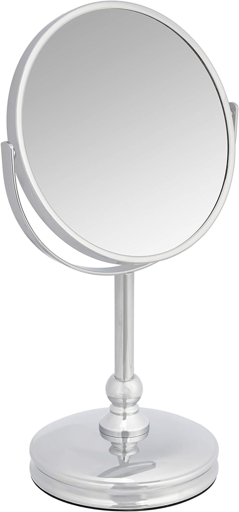 Vanity Mirror with Heavy Base - 1X/5X Magnification, Chrome