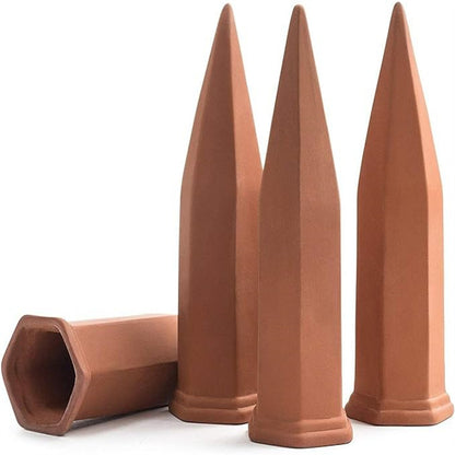 4X Terracotta Automatic Plant Self Watering Spikes Water Drip Irrigation System