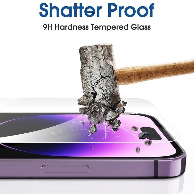 2 X Screen Protector Tempered Glass Iphone 17 Air 16E 15 Pro Max 14 13 12 11 XR