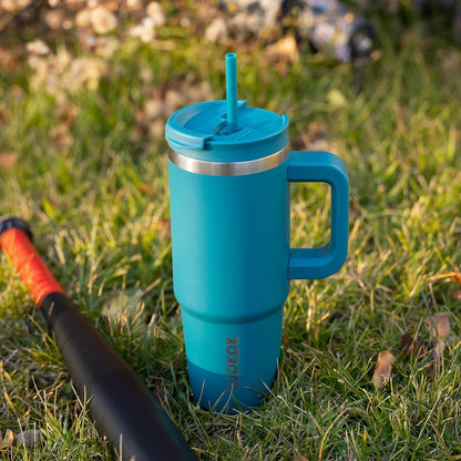 30Oz Stainless Steel Insulated Tumbler with Handle and Lid Straw Travel Coffee Mug Thermal Cup,Light Pink