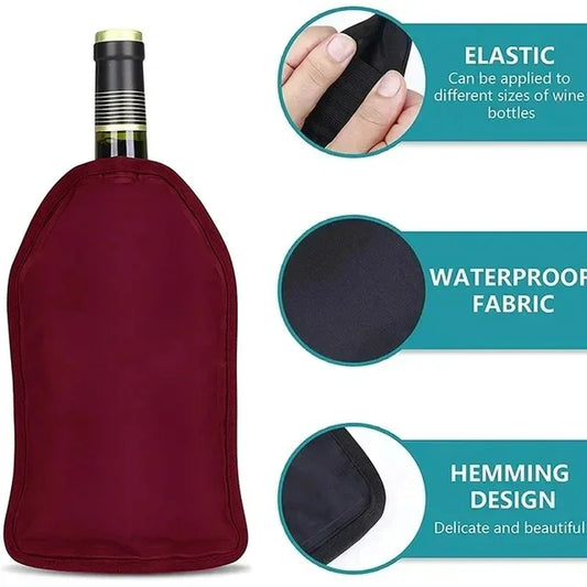 Wine Cooling Holder Ice Bag Jelly Picnic Beverage Nylon Wine Cooler Sleeve Soft Drink Rack Bar Tool Champagne Wine Bottle Covers