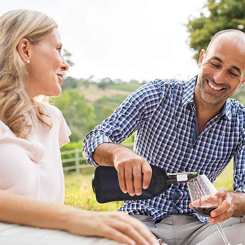 Wine Cooling Holder Ice Bag Jelly Picnic Beverage Nylon Wine Cooler Sleeve Soft Drink Rack Bar Tool Champagne Wine Bottle Covers