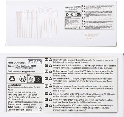 Makeup Brushes 14Pcs Makeup Brush Set Premium Synthetic Powder Foundation Contour Blush Concealer Eye Shadow Blending Liner Make up Brush Kit Light Grey T329