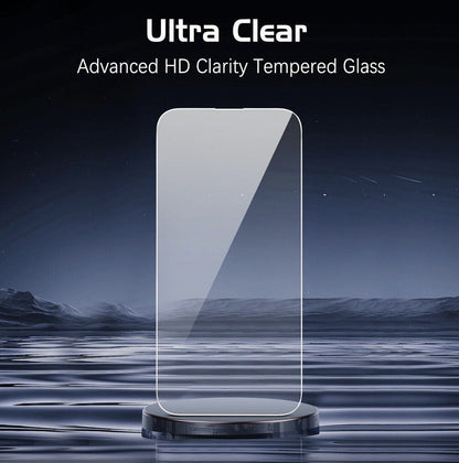 2 X Screen Protector Tempered Glass Iphone 17 Air 16E 15 Pro Max 14 13 12 11 XR