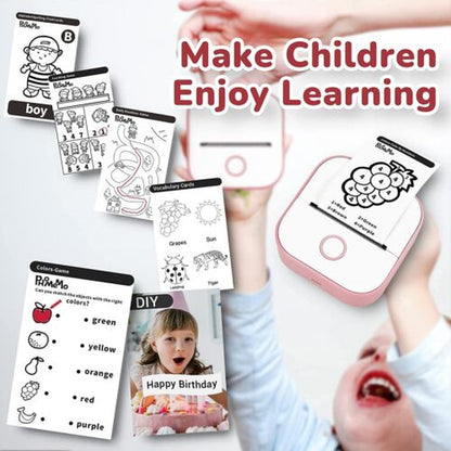 Mini Pocket Thermal Printer Bluetooth Wireless Photo Notes Inkless Sticker Paper