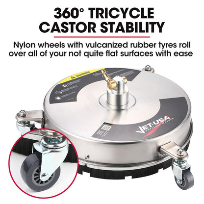 Jet-Usa 15" Pressure Washer Surface Cleaner Concrete Driveway Stainless Steel