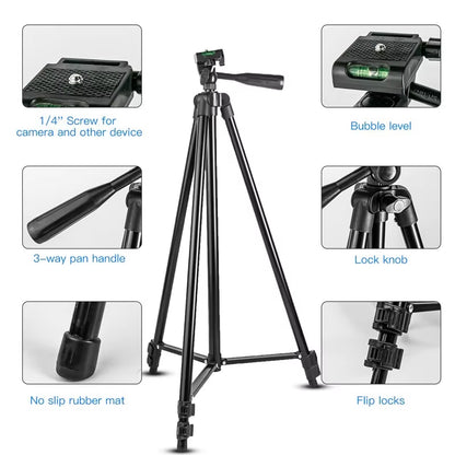 Tripod for Phone 150Cm Video Recording Phone Tripod Stand with Bluetooth Remote Universal Camera Phone Photography Stand