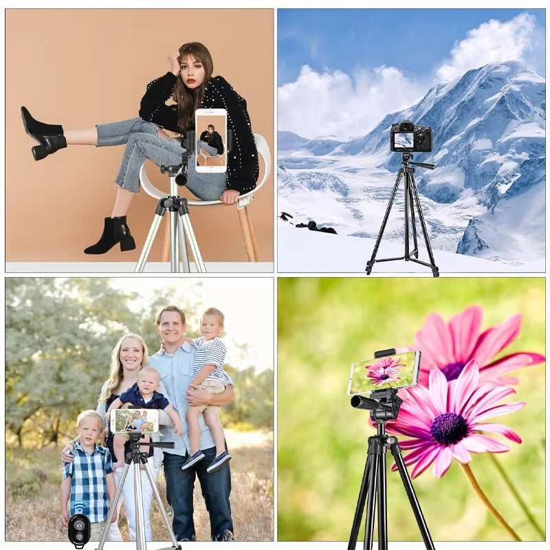 Tripod for Phone 150Cm Video Recording Phone Tripod Stand with Bluetooth Remote Universal Camera Phone Photography Stand